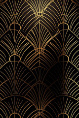 art deco texture pattern background retrô vintage papel de parede preto dourado