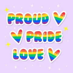 Pride rainbow lettering text writing pattern freedom love heart homo colors flag parade lgbtq flag wins