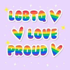 Pride rainbow lettering text writing pattern freedom love heart homo colors flag parade lgbtq flag wins