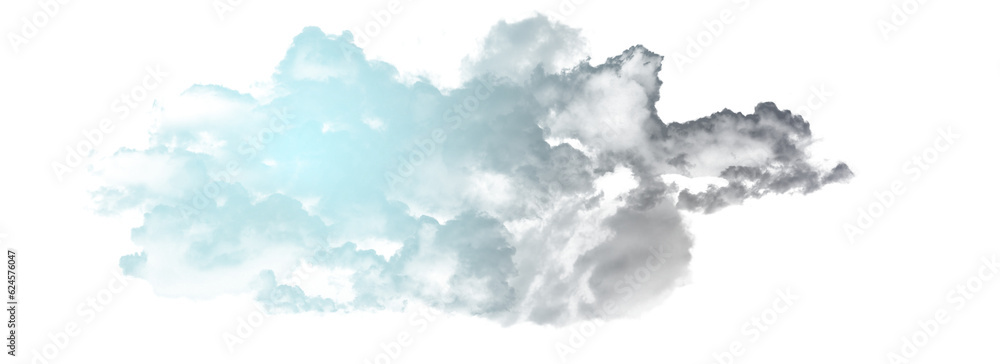 Wall mural abstract cloud illuminated with neon light with isolate background