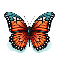 Beautiful colorful butterfly isolated on a white background