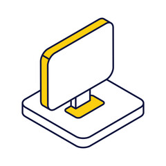 Led Icon, vector stock illustration.