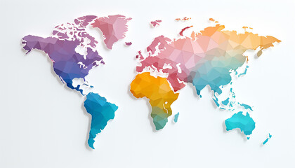 Simple World map single colour wallpaper - obrazy, fototapety, plakaty