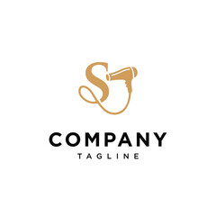 
Letter S Hair Dryer Salon beauty logo vector icon template.eps
