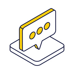 Chat Icon, vector stock illustration.