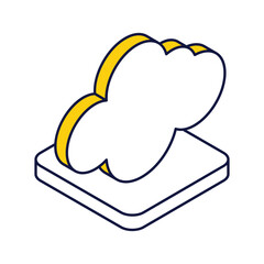 Cloud Icon, vector stock illustration.