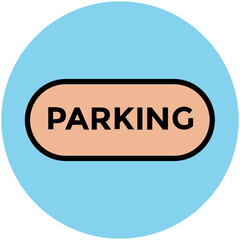 Hotel and Restaurant Flat Circular Icons Collection

