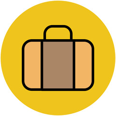 Hotel and Restaurant Flat Circular Icons Collection

