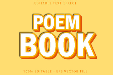 Poem Book Editable Text Effect Cartoon Style
