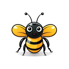 Cartoon Bee isolated on a white background