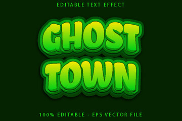 Ghost Town Editable Text Effect Cartoon Style