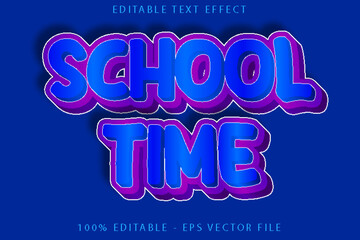 School Time Editable Text Effect Modern Style
