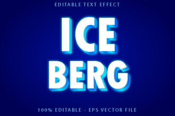 Ice Berg Editable Text Effect Neon Style