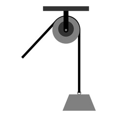 Fixed pulley illustration (simple machine)