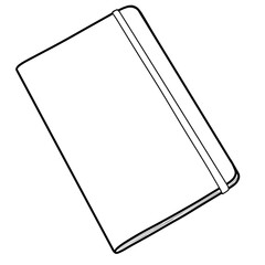 Book black doodle outline.