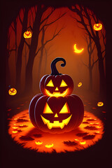 Halloween graphic design featuring a striking combination