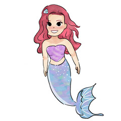 Pretty Mermaid Illustration