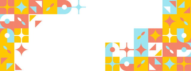 Colorful colourful vector retro geometric shapes mosaic background