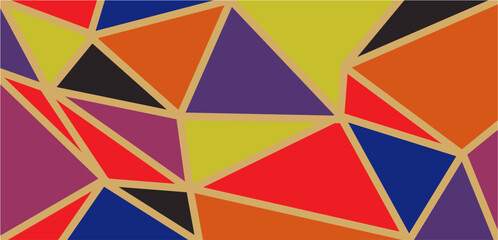 Abstract Tape Abstractions Exploring Geometric Triangles in Vibrant Colors For Background and Wallpaper