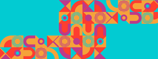 Modern colorful geometric background for business or corporate presentation. Vector illustration