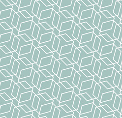 Geometric abstract vector hexagonal seamless background. Geometric modernlight blue and white ornament. Seamless modern pattern