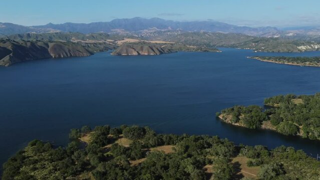 Aerial View of Lake Cachuma, Santa Ynez Valley, Santa Barbara County