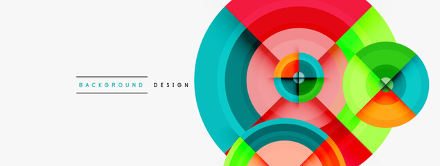 Obraz premium Circle pattern background. Abstract backgrounds bundle for wallpaper, banner, background, landing page, wall art, invitation, prints, posters