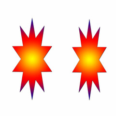 set of red and yellow stars