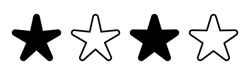 Star Icon set illustration. rating sign and symbol. favourite star icon