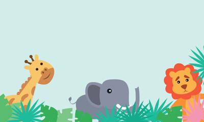 Naklejka premium Animal Vector Background 