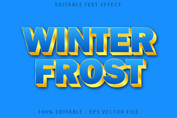 Winter Frost Editable Text Effect Modern Style