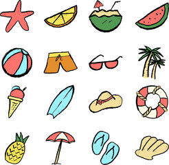 Summer Beach Element Illustration