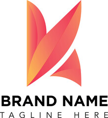 Fototapeta na wymiar K letter logo, K modern logo, k gradient logo