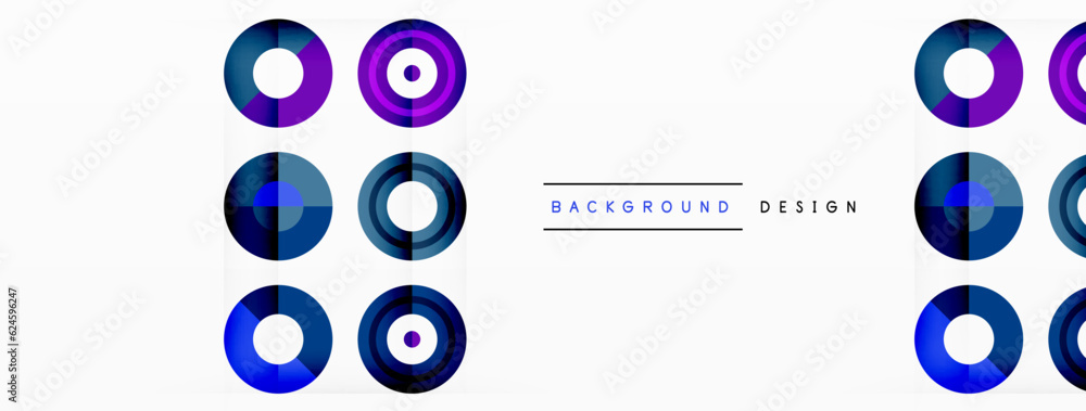 Aufkleber abstract background with circle symmetric grid composition. circle pattern creating sense of movemen