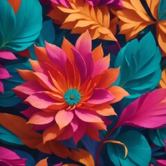 Fototapeta na wymiar 3D flower bouquet background