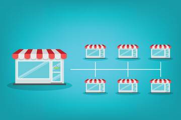 Expanding Small Business. Franchise business. Growth Brand Chain Store, Franchising System