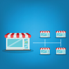 Expanding Small Business. Franchise business. Growth Brand Chain Store, Franchising System