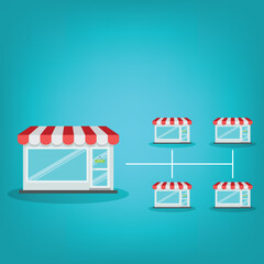 Expanding Small Business. Franchise business. Growth Brand Chain Store, Franchising System