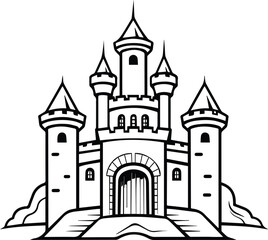 Fortress Logo Monochrome Design Style