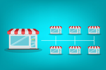 Expanding Small Business. Franchise business. Growth Brand Chain Store, Franchising System