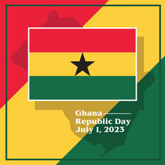 Vector design Independence DayGhana Republic  July 1