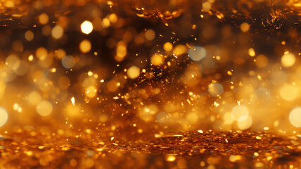 Fototapeta na wymiar Shimmering Gold Bokeh Background