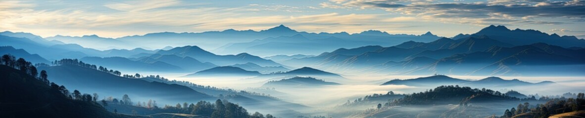 Fototapeta na wymiar panorama of the mountains with cloud and sky