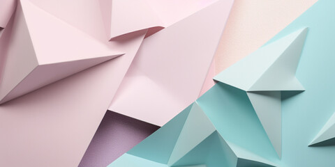 Obraz premium Abstract pastel color paper geometry composition background