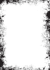 白地に周囲を黒く粗いガサガサした塗料で囲んだようなフレーム