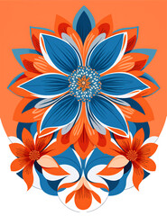 Floral Design, colorful background And illustration, blooming flowers (generative ai)