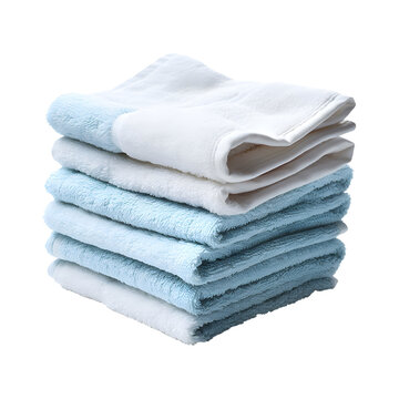 Stack Of Clean Towels On White Background Stock Photo, Picture and Royalty  Free Image. Image 119375752.