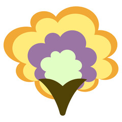 Designed colorful tree illustration icon clipart cartoon