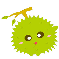 Cute Durian Fruit illustration clipart cartoon