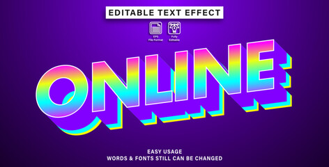 Naklejka na ściany i meble editable text effect online